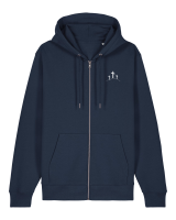 Unisex-Zip-Thru-Hoodie-Sweatshirt dunkelblau